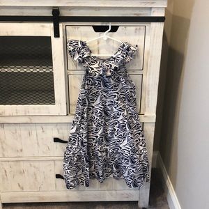 Vineyard Vines for Target Girls Navy Blue and White Sailboat Dress L (10/12)